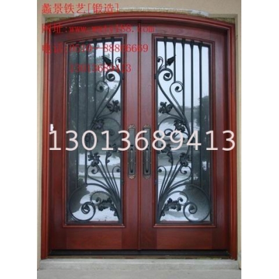 Wrought iron entrance doors