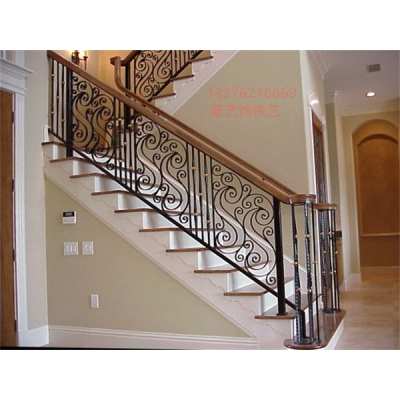 Iron art stair handrails